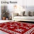 thumbnail image 2 of ODIKA 5'x7' Machine Washable Non-Slip Area Rug, Holiday Crystal Doorway Decoration High Traffic Rug, Red, 605821, 2 of 7