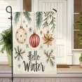 thumbnail image 4 of Xmas Balls Winter Holiday Christmas Garden Flag, Ornaments Pine Cones Front Yard Backyard Outdoor Flag Decor, Double Sided for Outside Burlap Yard Flag Seasonal Home Decoration 12.5x18, 4 of 6