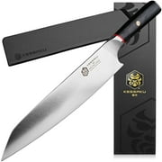 Kessaku 9.5-Inch Chef Knife - Spectre Series - Forged Japanese AUS-8 High Carbon Stainless Steel - Pakkawood Handle with Blade Guard