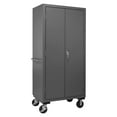 thumbnail image 2 of Durham 3501M-BLP-30-95 14 Gauge Flush Door Style Lockable Mobile Cabinet with 30 Yellow Hook on Bins , Gray - 36 in., 2 of 8
