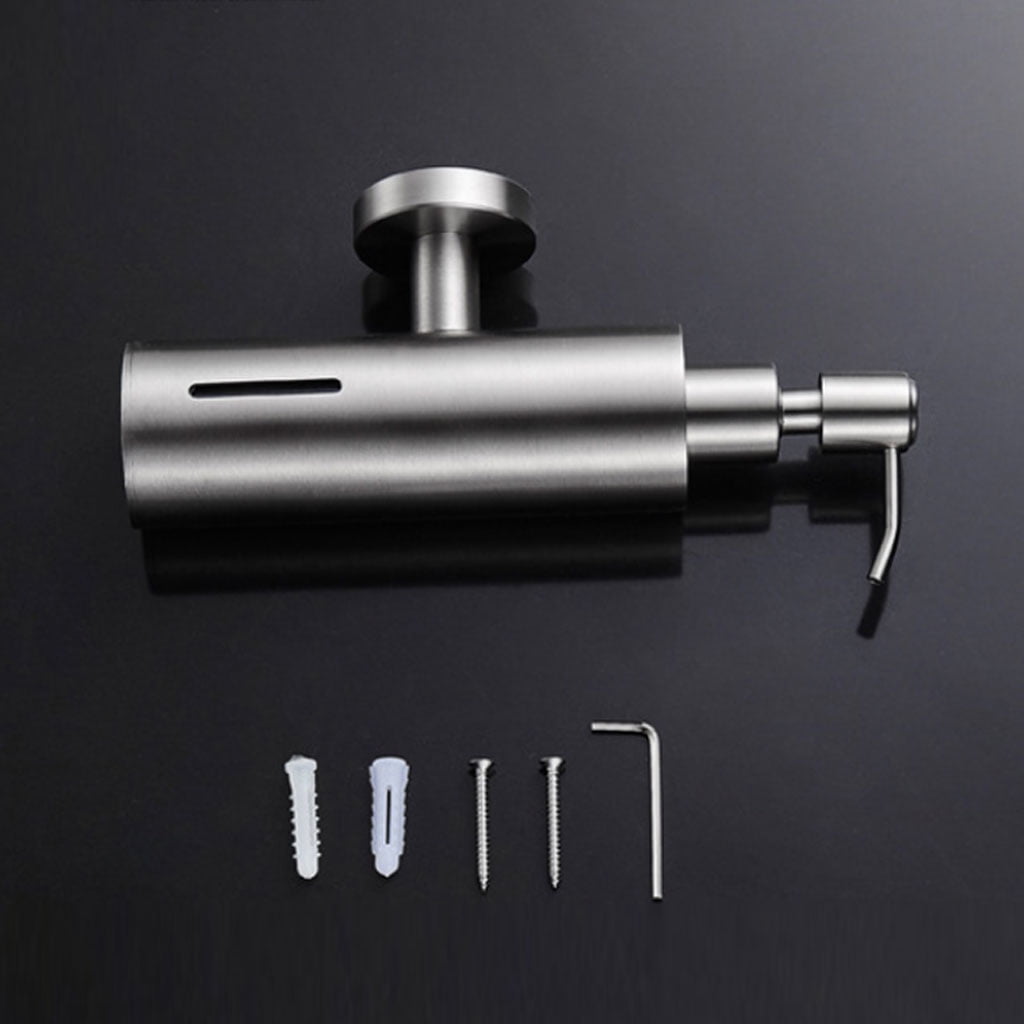 Stainless Steel Brushed Finish Soap Dispenser Bathroom Shampoo Box Soap Container Wall Mounted Soap Dispenser