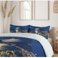 thumbnail image 6 of Ambesonne Night Duvet Cover Sets, Mountain Sugar Loaf Rio, 2-Queen, Violet Blue Pale Grey, 6 of 7