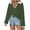Army Green, variant on 2025 New Fashion Plus Size Fashion Women Fall Solid V-Neck T-Shirt Long Sleeve Casual Blouse Tops