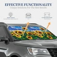 thumbnail image 3 of Kdxio Landscape With Sunflowers Print 2-Piece Sun Shade Front Windshield - Foldable Car Front Window Sunshades For Most Sedans Suv Truck, 3 of 6