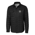 thumbnail image 2 of Men's Cutter & Buck Black Las Vegas Raiders Throwback Logo Big & Tall Rainier PrimaLoft Eco Insulated Quilted Button-Up, 2 of 3