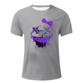 thumbnail image 2 of T Shirts for Man Funny Graphic Lightweight Short Sleeve Crew Neck Summer Sports Tee Casual Shirts for Men Light Gray XXL, 2 of 3