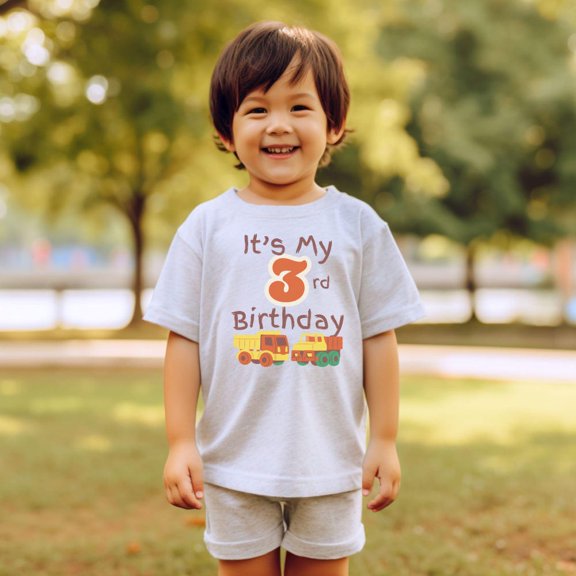 Bella Canvas It's My 3rd Birthday Short Sleeve Shirt, Baby Boy Gift, Birthday Outfit, Birthday Boy Shirt, Party Shirt