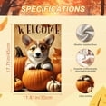 thumbnail image 3 of Fall Welcome Garden Flag 12x18 Inch Double Sided Corgi Pumpkin Autumn Leaf Yard Banner Porch Outdoor Seasonal House Lawn Thanksgiving Decoration for Party Decoration Supplies, 3 of 6