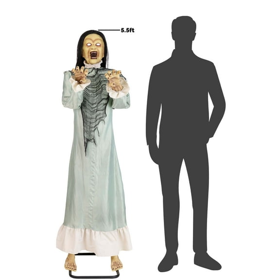 5.5FT Exorcism Emily Broken Girl Animatronic Decoration