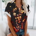 thumbnail image 2 of Blusa con estampado floral de manga corta con cuello en V para mujer OAVQHLG3B Store  lin121212, 2 of 4