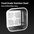 thumbnail image 6 of Yakimoto 2-Pack Extra-Large Stainless Steel Food Storage Containers with Blue Airtight Lids and Carry Handle, Deep Meal Prep Bento Box for Kitchen Pantry, Silver, 6 of 13