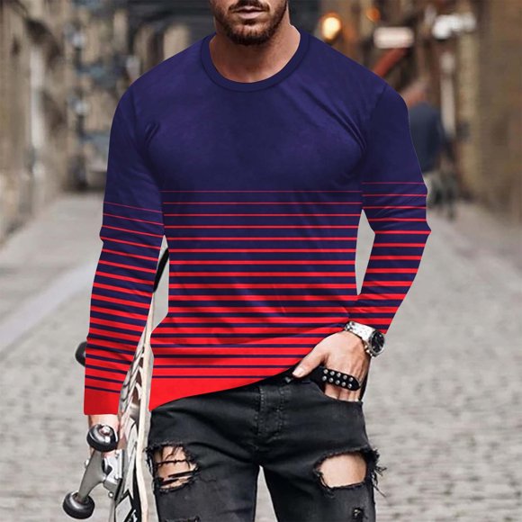 Birdeem New Fashion Casual Men's Long Sleeve Sport T - Shirt Long Sleeve Round-Neck Blouses & Shirts