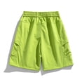 thumbnail image 5 of Elainilye Fashion Mens Athletic Shorts Casual Sports Shorts Quick-dry Breathable Side Pocket Low-waist Sweatpants Shorts,Green, 5 of 5