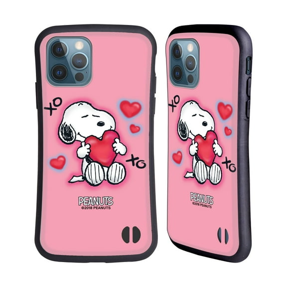 Head Case Designs Officially Licensed Peanuts Snoopy Boardwalk Airbrush XOXO Hybrid Case Compatible with Apple iPhone 12 / iPhone 12 Pro