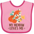 thumbnail image 3 of Inktastic Memaw Loves Me Fox Grandchild Boys or Girls Baby Bib, 3 of 4