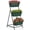 Green, variant on Vertical Garden Planter 3 Tier Raised Garden Bed Herb Planter Outdoor Standing Garden Planter Box with Drainage Holes Removable Tray for Patio Balcony Porch Grey