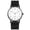 AQ34_Black with White Face, variant on Resicozy Womens Wrist Watches Casual Fashion Solid Color Quartz Watch Ladies with PU Leather Brown with White Face