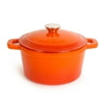 thumbnail image 6 of BergHOFF Neo 3pc Cast Iron Cookware Set, Fry Pan & Round Dutch Oven, Orange, 6 of 7