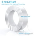 thumbnail image 5 of LazySpin 29.5ft Double Sided Tape Heavy Duty, 2 Roll Nano Tape Mounting Tape Clear, 1.18"W x 0.04"Th, 5 of 7