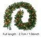 thumbnail image 2 of Adornos Navideños de Ratán de Pvc de 2,7 Metros con Luces, para Árbol de Navidad., 2 of 6