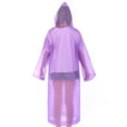 thumbnail image 5 of Chubasquero, [Paquete de 2] Chaquetas de lluvia EVA portátiles Poncho Chubasqueros impermeables con capucha y mangas Equipo de lluvia reutilizable, 5 of 5