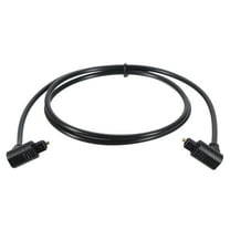 Fiber Optic Audio Cable Double 90 Degree Digital Optic Cable 5.9FT TOS Optical Link Plastic for TV DVD Black