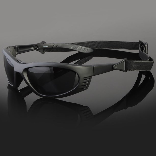 Wind Resistant Sunglasses Sport Motorcycle Riding With Strap Glasses