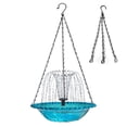 thumbnail image 1 of Rewenti Bloom Outdoor Garden Floating Hanging Solar Bird Feeder Birdbath Fountain Water Feature, 1 of 5