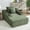 Green, variant on GVN Living Room Sleeper Sofa with Chaise Lounge & Pillows, 67" Convertible Sofa Bed, Oversized Deep Seat Corduroy, White