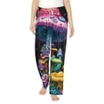 thumbnail image 2 of Lsque Colorful Mushroom Print Women's Pajama Pants, Lounge Pant - Comfortable Home Wear,Elastic Waistband, Stylish Design-Large, 2 of 9