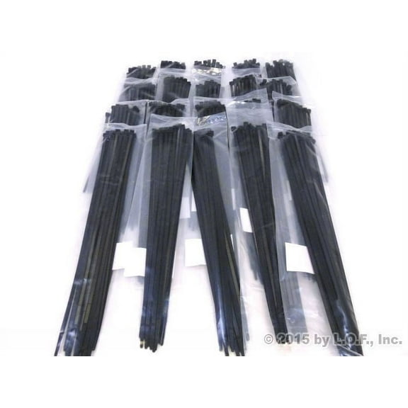 500-Pack Heavy Duty 14 Inches (50lbs) Zip Cable Tie Down Strap Wire UV Black Nylon Wrap