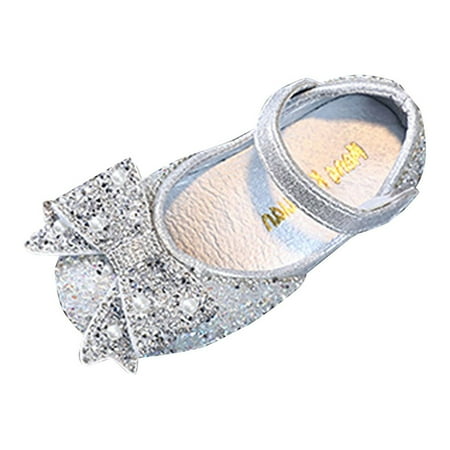 

TOWED22 Baby Sandals Girl Princess Shoes Children Dance Shoes Casual Girl Matching Wedding Clothes Sandals For Toddler Boys Silver