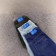 thumbnail image 2 of Street Polar Big Boy Denim Shorts Y2K Pants Hip Hop Cartoon Graphic Embroidery Retro Blue, 2 of 5