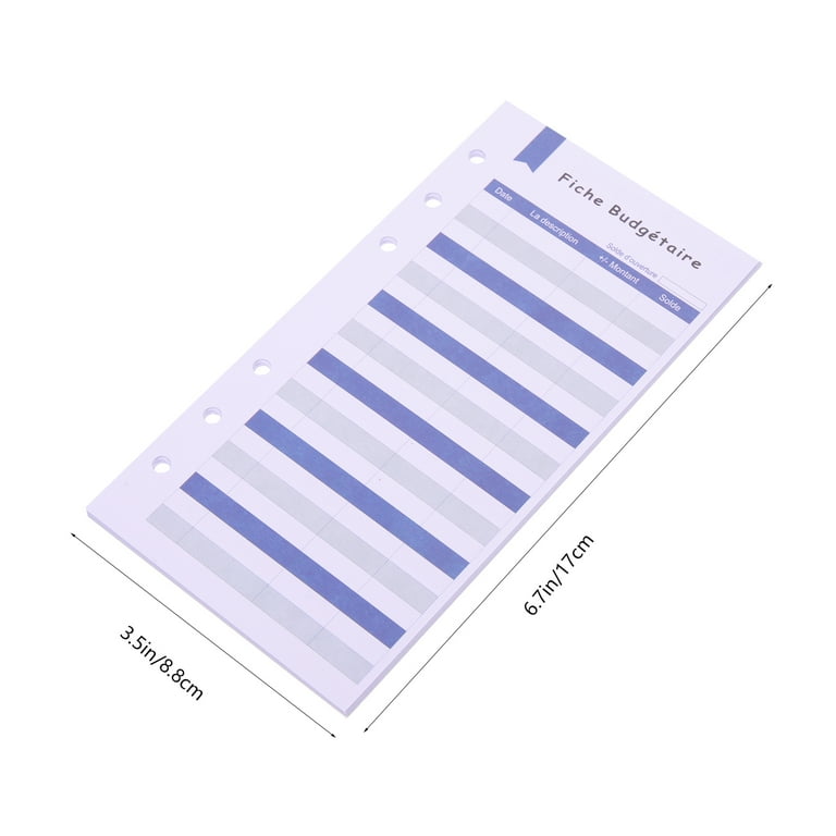 24 Sheets of French Budget Cards Business Budget Planner Multi-Function  Expense Planner