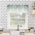 Flop Panel Sage Green Eucalyptus Leaves Window Valance 1 Panel, 54x18 in - Walmart.com