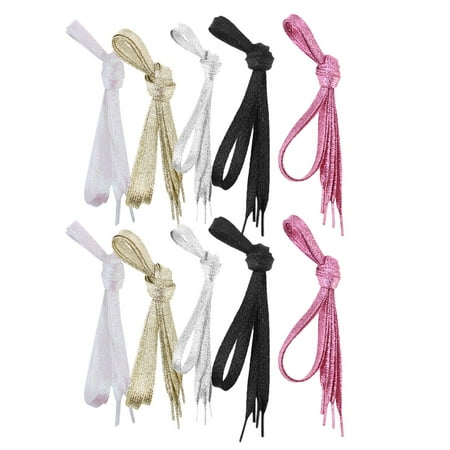 

Shoelaces Shoe Laces Shoelace Drawstring Flat Gold Lace Cord Rope Ribbon Pearlescent Strings Silk Sneakers Onion Silver