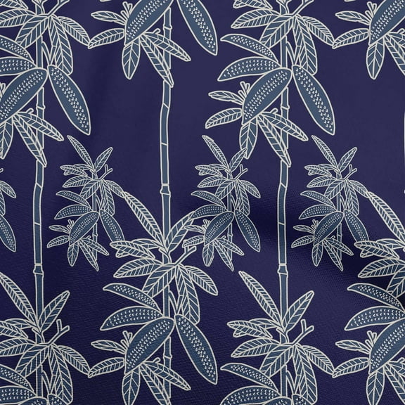 oneOone Polyester Spandex Blue Fabric Tropical Palm Tree Quilting Supplies Print Sewing Fabric By The Yard 56 Inch Wide