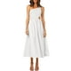thumbnail image 2 of SAYOO vestidos largos acampanados para mujer 2022, verano sin mangas de un hombro fruncido Color sólido recorte de una pieza SAYOO casual, 2 of 6