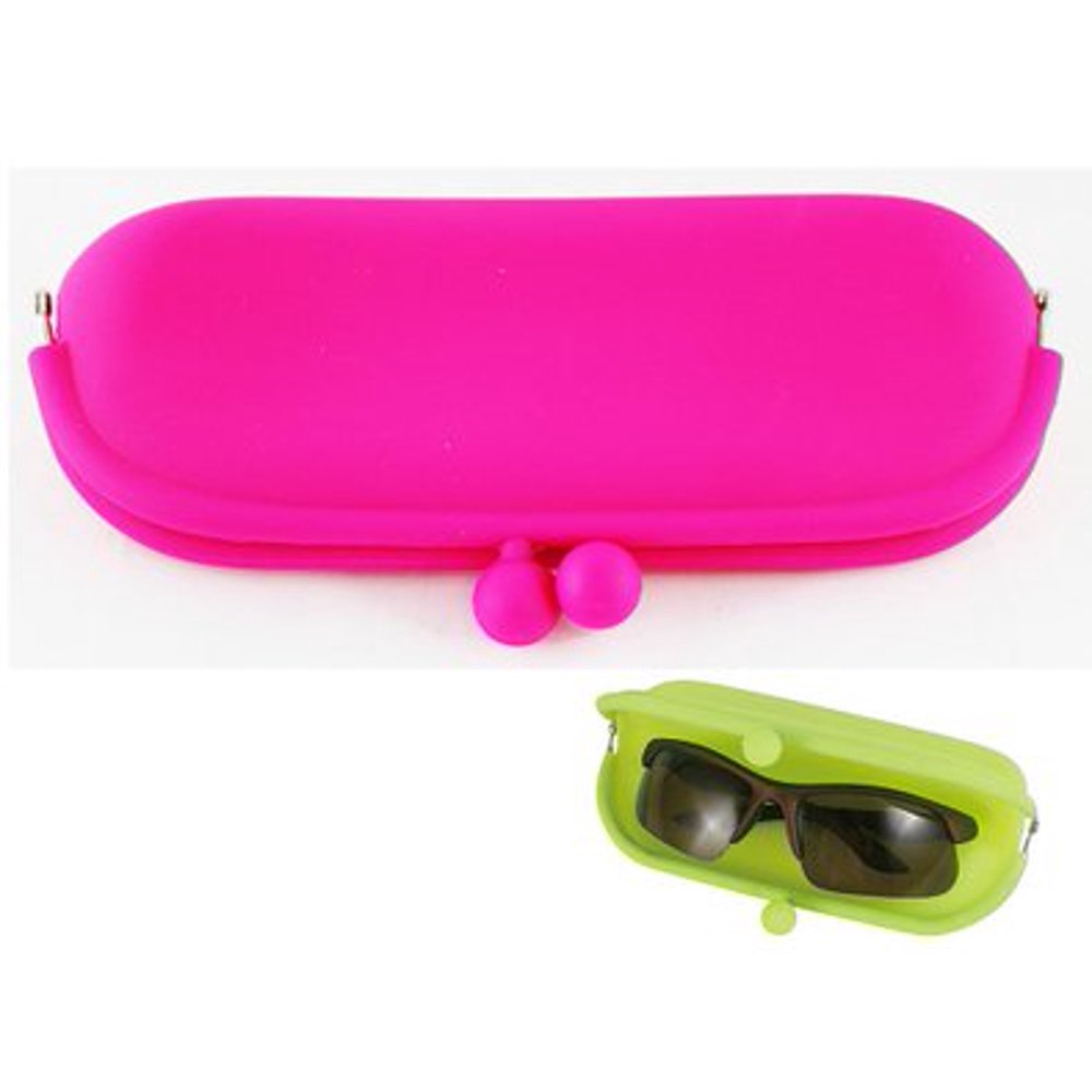 Pink Colored Silicone Eyeglass Case