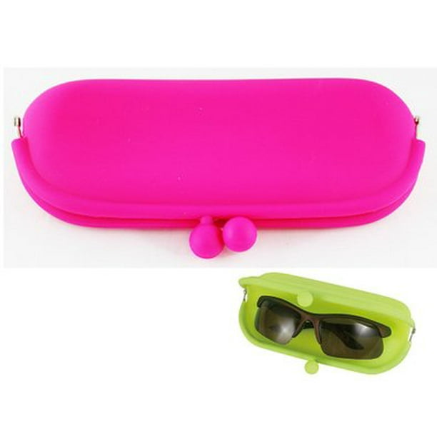 Pink Colored Silicone Eyeglass Case