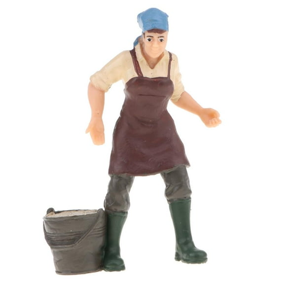 Figura de persona - Decoración de granjero/trabajador, adorno de mesa, accesorios para contar historias,