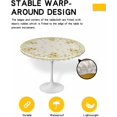thumbnail image 2 of Daisy Fitted Tablecloth for Round Table,Yellow Flowers Green Leaf Kitchen Circle Table Covers with Elastic Edge Waterproof Cloth,Spring Blossom Cover Indoor Outdoor Party 45-52in, 2 of 6