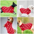 thumbnail image 3 of Suéter de perros patrón de corazón de tortuga elástica suéter de cachorro de cachorros de cachorros ropa de invierno (talla l), 3 of 4