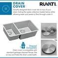 thumbnail image 6 of Ruvati 32-inch Undermount Kitchen Sink 30/70 Double Bowl 16 Gauge, 6 of 10