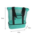 thumbnail image 2 of Organizador Bolsa de almuerzo aislante Red de picnic Bolso de playa Almacenamiento de bebidas y alimentos (Verde) Ehuebsd Libre de BPA, 2 of 8