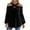 Black---rashguard for women, variant on Aboser Womens Off the Shoulder Tunic Tops Sparkly Sequin Evening Party Shirts Trendy Lantern Long Sleeve Blouses Elegant Crossover Halter Tunics Loose Fit Casual Blouse Black XXL