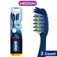 thumbnail image 1 of Oral-B Pro Clean Cross Action Toothbrushes, Deep Plaque Removal, Soft, 2 Count, 1 of 12