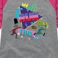 thumbnail image 3 of Hey Arnold! - Retro Arnold and Gerald - Toddler And Youth Girls Raglan Graphic T-Shirt, 3 of 5