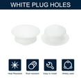 thumbnail image 3 of 10pcs Hole Plug 1/2 Inch (12mm) Button Plugs Fit for 8mm Hole, Snap in Locking Hole Tube Plug Gel, White, 3 of 6