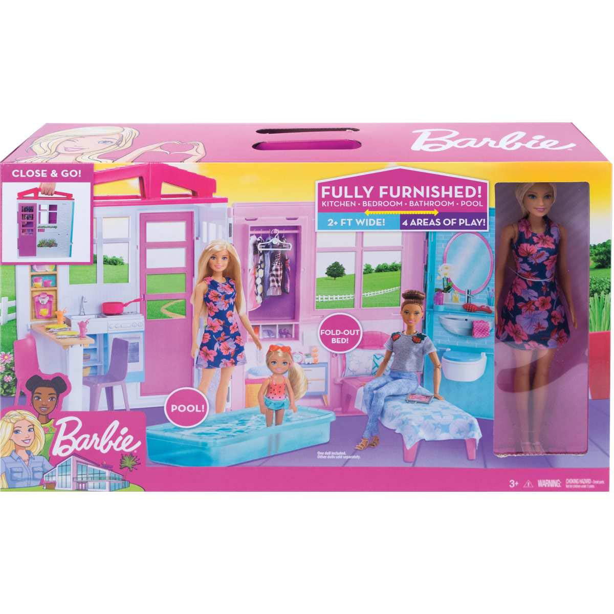 barbie bedroom and bathroom set